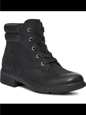 NWOT UGG Black Harrison Lace-Up Combat Ankle Boots SZ 9